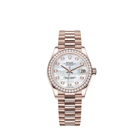 Jam tangan Rolex Datejust 31 : emas Everose 18 karat